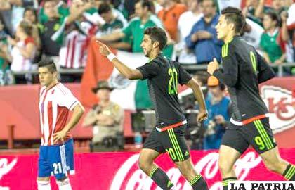El festejo de Herrera que marcó el único gol del partido