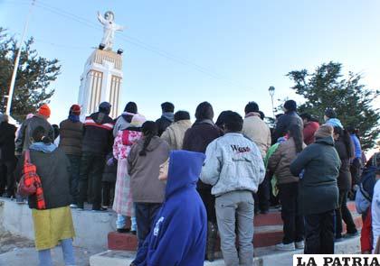 Llegada al Sagrado Corazón de Jesús luego del Vía Crucis