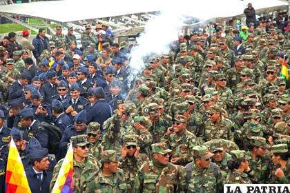 Militares de baja graduación en movilizaciones del pasado año