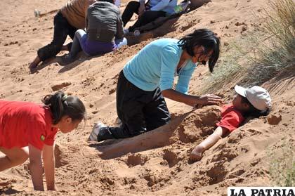 Las familias se divirtieron en arenales