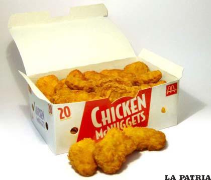 Los famosos McNuggets de pollo, otra variedad de McDonald’s