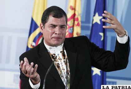 El presidente ecuatoriano, Rafael Correa