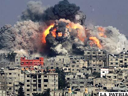 Bombardeos de la aviación israelí sobre Gaza