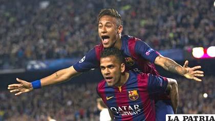El brasileño Neymar convirtió los dos goles para el triunfo del Barcelona