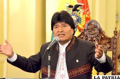 Presidente Evo Morales también pidió a Chile respetar fallo de La Haya