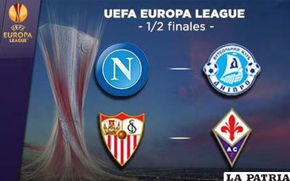 Así quedaron las semifinales Nápoles-Dnipro y Sevilla-Fiorentina