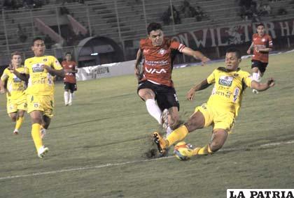 La acción del partido en el cual venció Wilstermann