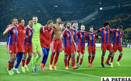 El festejo de los jugadores de Bayern de Múnich