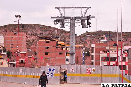 Obras del Teleférico con retraso considerable /Archivo