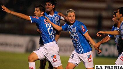 El festejo de los integrantes de Godoy Cruz