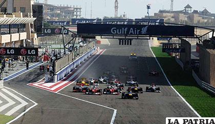 Vista panorámica del desarrollo del Gran Premio de Baréin