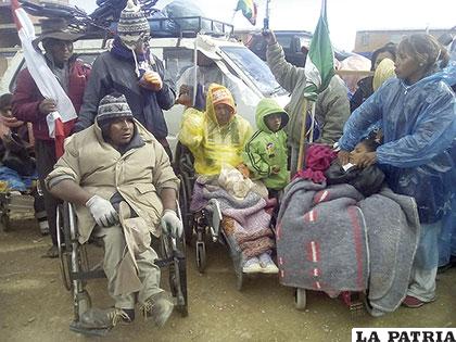 Discapacitados de Oruro, Beni y Santa Cruz