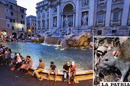 La Fontana di Trevi, uno de los sitios turísticos más visitados de la capital italiana afectada por la plaga de roedores /20minutos.es