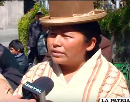 Bertha Quispe, alcaldesa del municipio de Collana