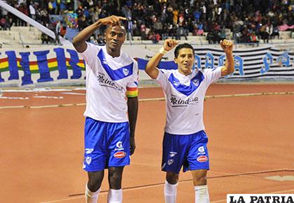 Andaveris fue autor de los dos goles en el partido de ida ante Bolívar, junto a Juárez