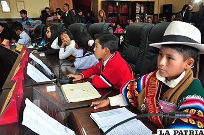 Los niños participaron activamente en la Asamblea Departamental