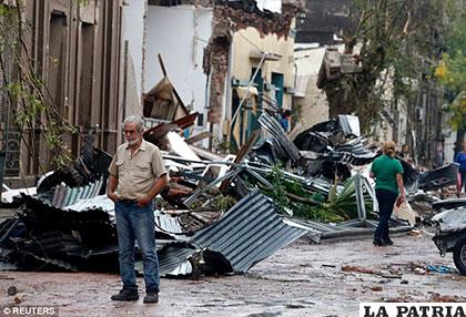 Las calles de Dolores quedaron devastadas