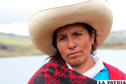 La campesina peruana Máxima Acuña