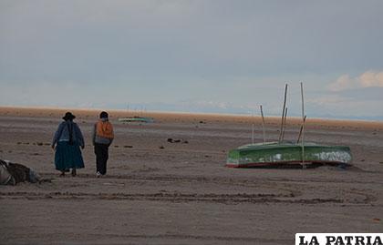 La sequía afectó a pobladores del lago Poopó /Archivo