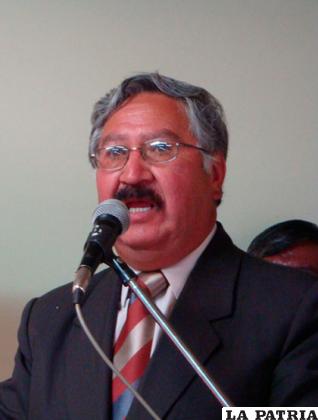 El presidente de la Asociación de Periodistas de Oruro, Juan Laura Andrade