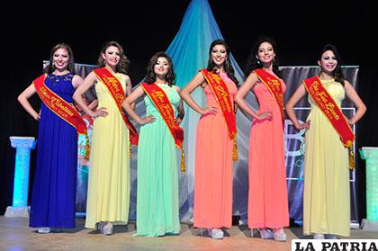 Ganadoras del certamen previo a la elección de Miss Oruro