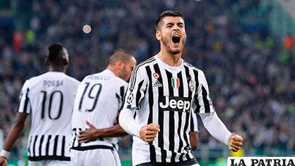 Álvaro Morata anotó el gol de la victoria para Juventus
