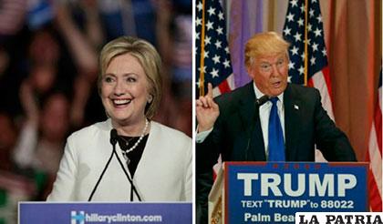 La demócrata Hillary Clinton y Donald Trump, aspirantes a la presidencia de EE.UU. /eldiario.es