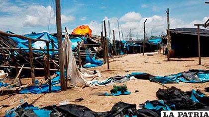 Campamentos mineros dedicados a la explotación ilegal destruidos /uniradionoticias.com