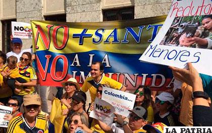 Colombianos se movilizaron en contra del gobierno de Santos