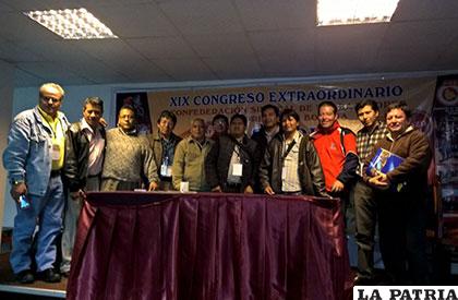 Durante la clausura del XIX Congreso Nacional Estatutario de la Confederación Sindical de Trabajadores de la Prensa de Bolivia /FACEBOOK