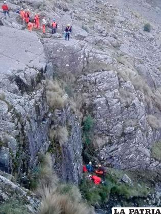 Rescate en montaña fue uno de los ejercicios efectuados por los participantes del encuentro /SAR Bolivia