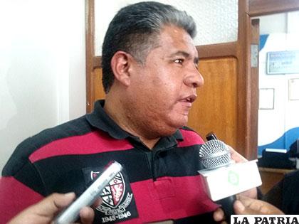 Wilson Martínez, ayer en diálogo con la prensa deportiva