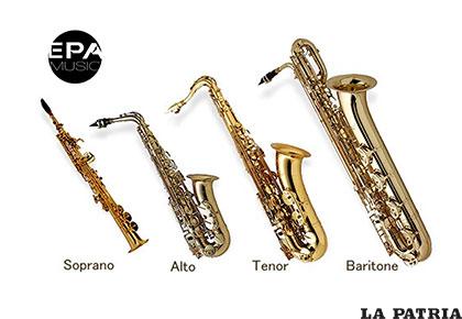 Diferentes tipos de saxofón