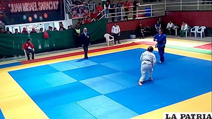 Durante el combate por la medalla de oro, Montoya