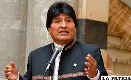 El Presidente del Estado, Evo Morales