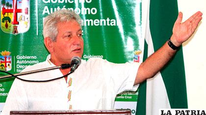  Gobernador cruceño Rubén Costas /Gobernación de Santa Cruz