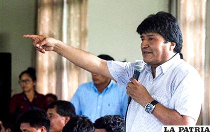 El Presidente Evo  Morales /tuit evoespueblo
