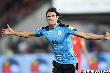 Edinson Cavani es uno de los goleadores de la selección uruguaya
