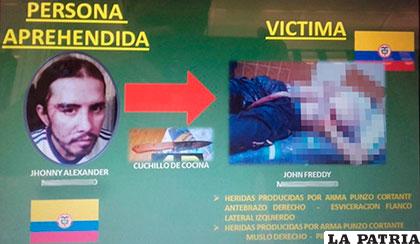 El súbdito colombiano capturado por la Policía /ERBOL
