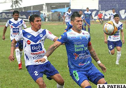La acción del cotejo de ida disputado en Warnes el 17 de febrero, mismo que terminó 0-0