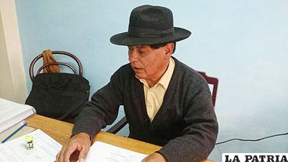 René Huallata es el actual presidente de la Asociación de Fútbol Oruro