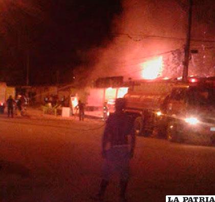 El incendio registrado en Trinidad