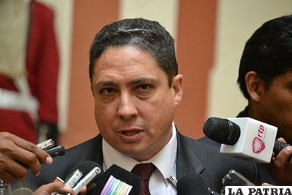 El ministro de Justicia, Héctor Arce