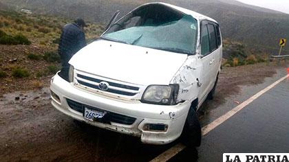 El motorizado sufrió el accidente en el camino Llallagua - Huanuni