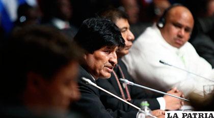 Evo Morales, presidente de Bolivia en la Cumbre de las Américas /ANF