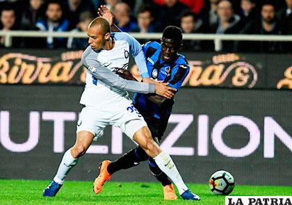 La acción del empate 0-0- entre el Atalanta y el Inter
