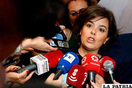 La vicepresidenta del Gobierno, Soraya Sáenz /Llave en mano 3.0