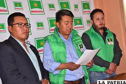 Demócratas de Oruro respaldan al alcalde José María Leyes