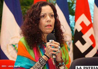 La vicepresidenta de Nicaragua, Rosario Murillo