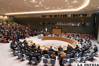 El pleno del Consejo de Seguridad durante el debate que se celebra en la sede del organismo en Nueva York (EE.UU.)